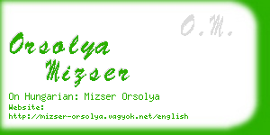 orsolya mizser business card